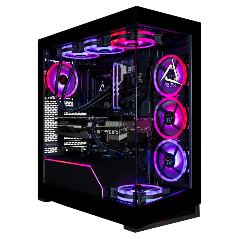 CLX - Horus Gaming Desktop - Intel Core Ultra 9 285K - 96GB DDR5 5600 Memory-GeForce RTX 5090 - 2TB NVMe SSD - 8TB HDD Storage - Black