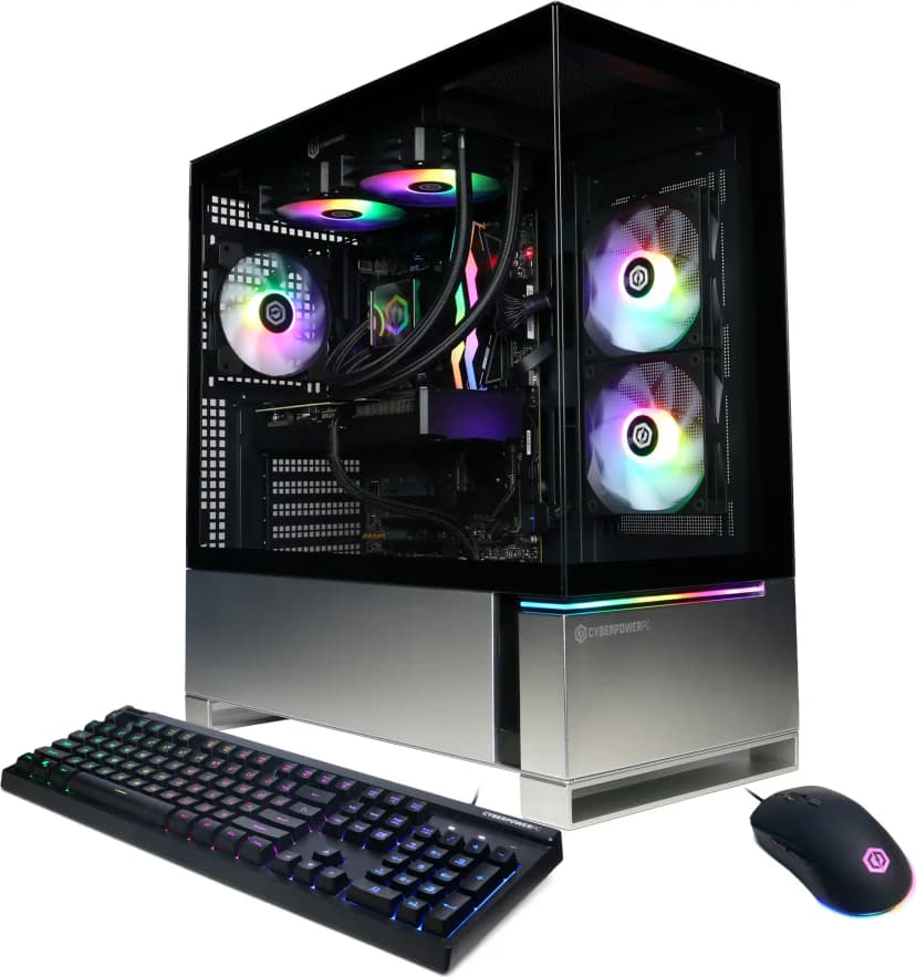 CyberPowerPC - Gaming Desktop - AMD Ryzen 7 8700F - NVIDIA GeForce RTX 5070 12GB - 32GB DDR5 - 2TB PCIe 4.0 SSD - Black