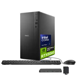 Dell - Upgraded - Tower ECT1250 Desktop,Intel Core Ultra 7 265F,32GB DDR5,2TB SSD+1TB Dock Station,GeForce RTX 5060,Win 11 Pro - Black