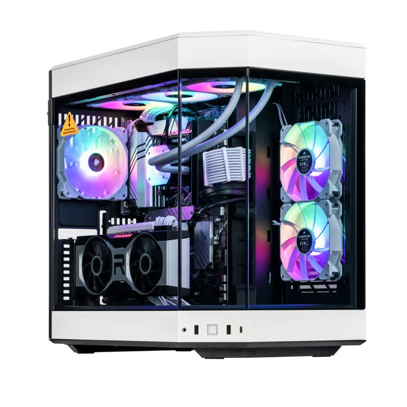 Velztorm - Praetix Desktop PC (i9-14900K, 32GB, 2TB SSD, Radeon RX 9070 XT, WiFi 6, Bluetooth 5.2,1000W PSU, Win 11 Home) - White
