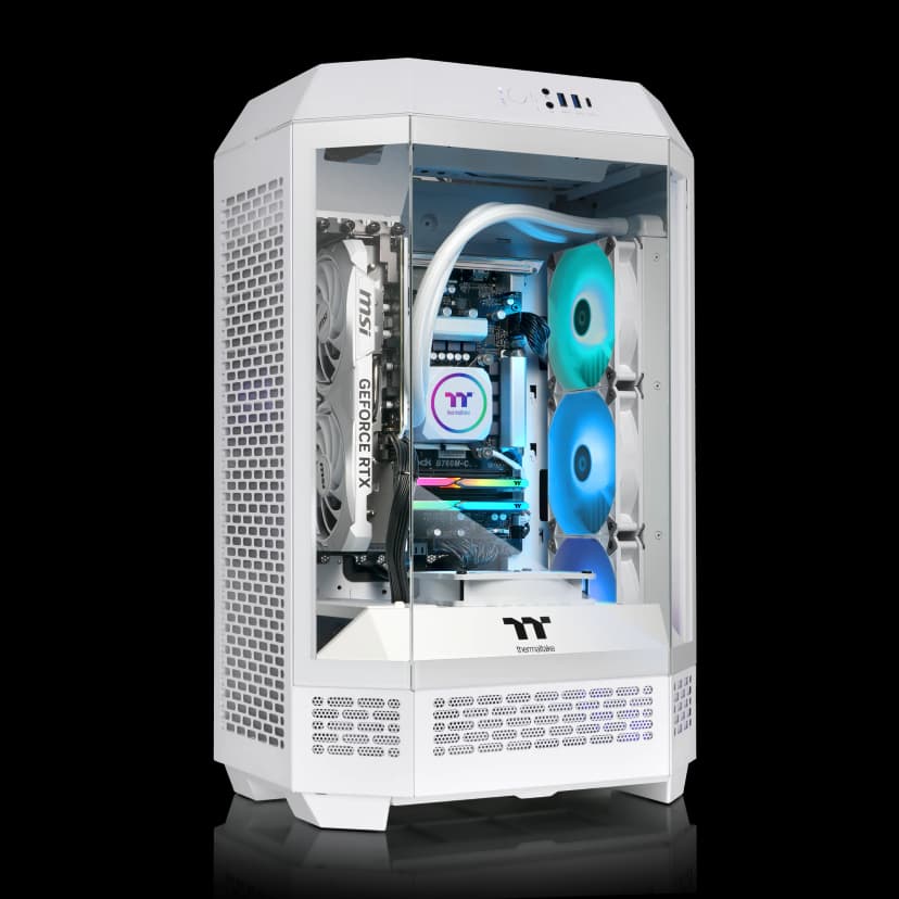 Thermaltake - LCGS Reactor i1470TS Gaming Desktop Intel Core i7-14700KF 2025 32GB Memory NVIDIA GeForce RTX 5070 Ti 2TB SSD NVMe M.2 - White