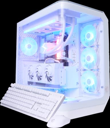 MSI - Vision ZS Gaming Desktop -R9-9950X3D - 32GB Memory - NVIDIA GeForce RTX 5080 - 2TB SSD - White