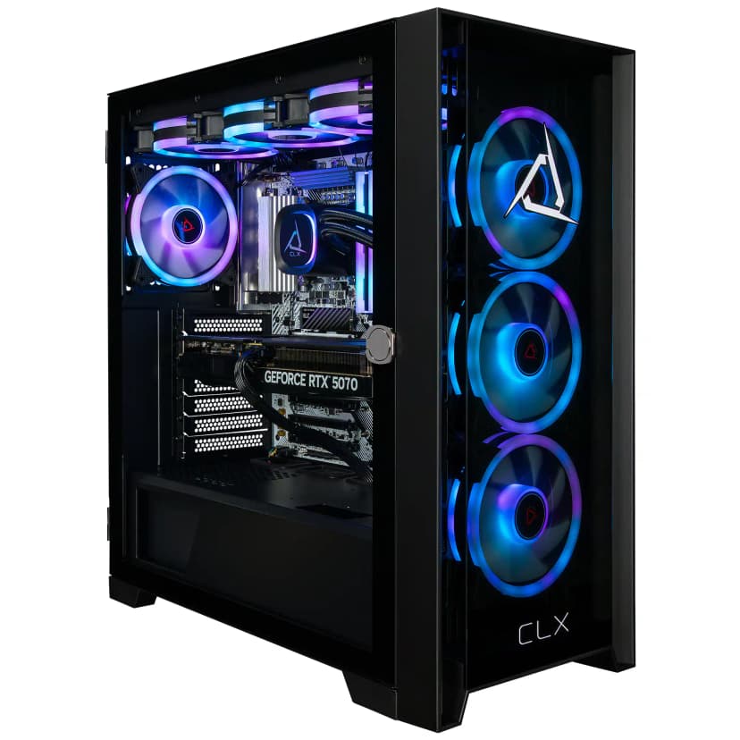 CLX - SET Gaming Desktop - Intel Core Ultra 7 270K Plus - 32GB DDR5 5600 Memory - GeForce RTX 5070 12GB - 2TB NVMe M.2 SSD - Black