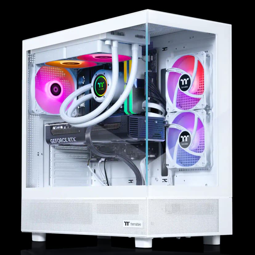 Thermaltake - LCGS View 7870S-270 Gaming Desktop AMD Ryzen 7 7800X3D 2023, 32GB Memory, NVIDIA GeForce RTX 5070, 1TB SSD NVMe M.2 - Snow