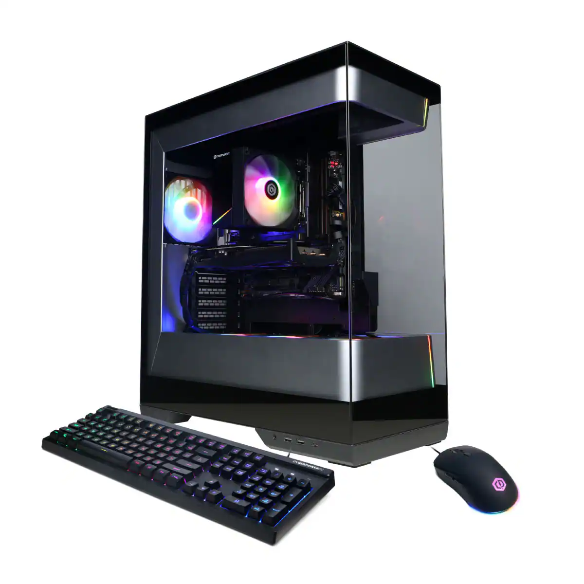 CyberPowerPC - Gaming Desktop - AMD Ryzen 5 9500F 2025 - NVIDIA GeForce RTX 5060 Ti 8GB - 16GB DDR5 Memory - 1TB SSD Storage - Black