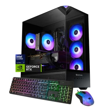iBUYPOWER - Element Gaming Desktop PC-Intel Core Ultra 7 265F, NVIDIA GeForce RTX 5060Ti 8GB, 32GB DDR5 RAM, 2TB NVMe SSD_EBI7N56T03 - Black