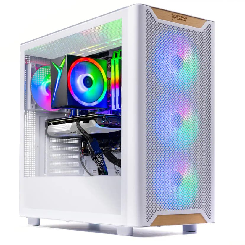 Skytech Gaming - Skytech CHRONOS3 - AMD Ryzen 5 9600X, 5060 Ti 8G, 16GB 6000 MHz DDR5 RAM, 650W GOLD PSU - White