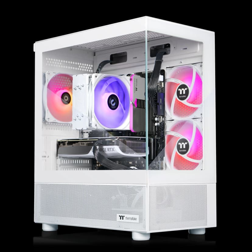 Thermaltake - LCGS View 8760S-170 Gaming Desktop AMD Ryzen 7 8700F 2024 16GB Memory NVIDIA GeForce RTX 5060 1TB SSD NVMe M.2 - White