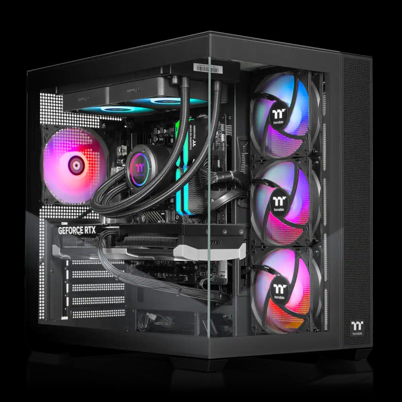 Thermaltake - LCGS View 7870T-380 Gaming Desktop AMD Ryzen 7 7800X3D 2023, 32GB Memory, NVIDIA GeForce RTX 5070 Ti, 2TB NVMe M.2 - Black