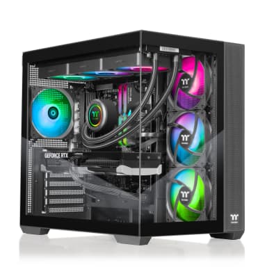 Thermaltake - LCGS View u2880-380 Gaming Desktop Intel Core Ultra 9 285K 2025, 32GB Memory, NVIDIA GeForce RTX 5080, 2TB NVMe M.2 - Black