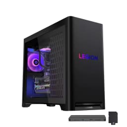 Lenovo - Upgraded - Legion T5 Gaming Desktop,Intel Ultra 7 265F,GeForce RTX 5060Ti,32GB DDR5,1TB SSD+1TB Dock Set,Win 11 Pro - Black