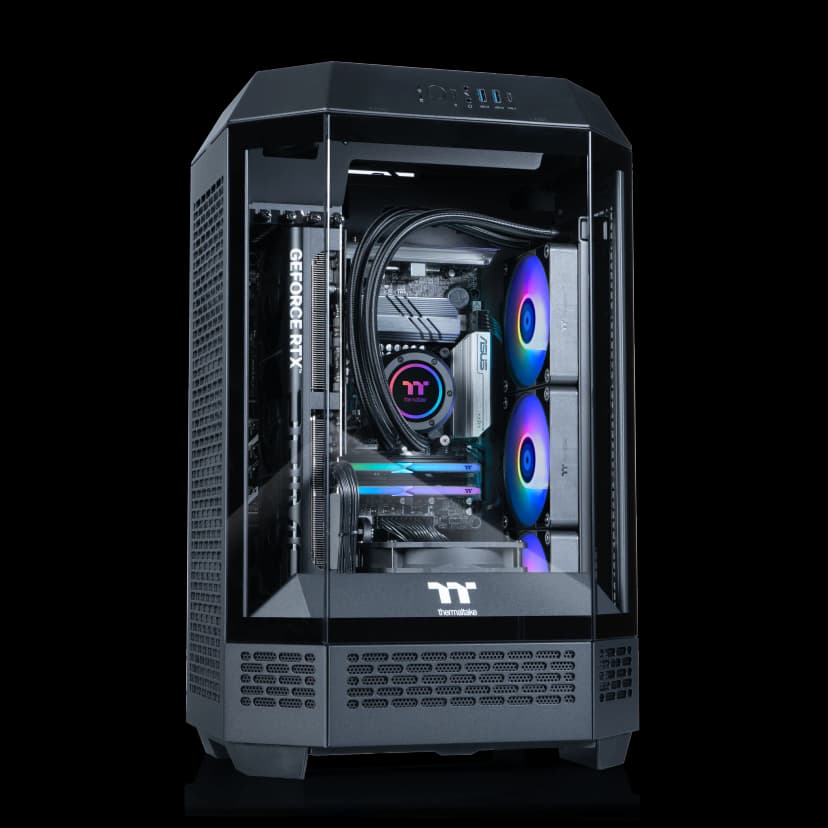 Thermaltake - LCGS Reactor i1470 Gaming Desktop Intel Core i9-14900KF 2025 32GB DDR5 Memory NVIDIA GeForce RTX 5070 1TB NVMe M.2 - Black