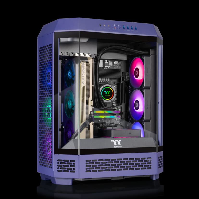Thermaltake - LCGS Reactor 9770TF Gaming Desktop AMD Ryzen 7 9700X 2024, 32GB DDR5 Memory, NVIDIA GeForce RTX 5070 Ti, 2TB NVMe M.2 - Purple
