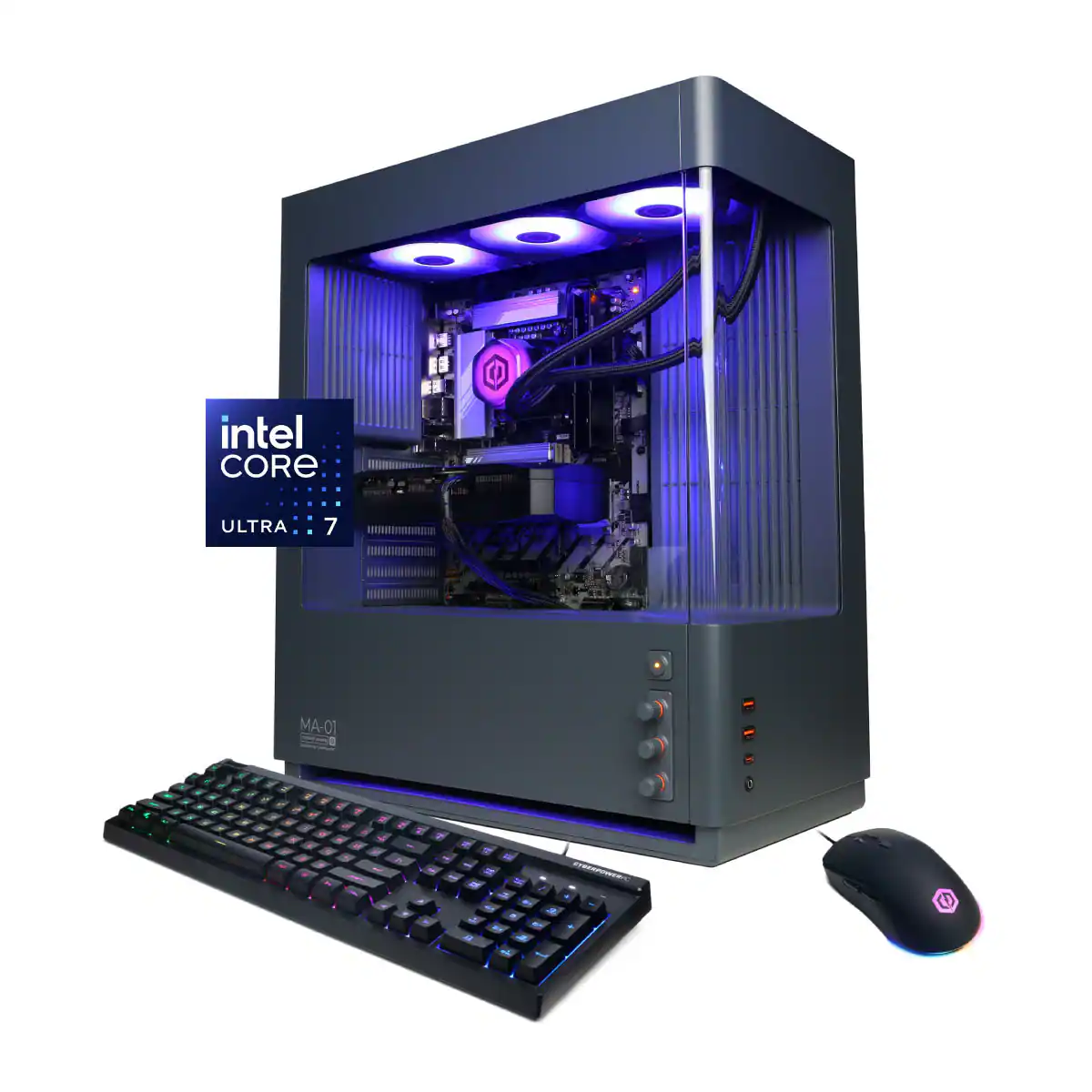 CyberPowerPC - Gaming Desktop - Intel Core Ultra 7 270K Plus 2026 - NVIDIA GeForce RTX 5070 12GB - 32GB DDR5 Memory - 2TB SSD Storage - Gray