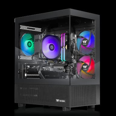 Thermaltake - LCGS View i1460T-170 Gaming Desktop Intel Core i5-14400F 2025 32GB Memory NVIDIA GeForce RTX 5060 Ti 8, 1TB SSD NVMe M.2 - Black