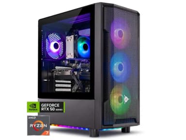 Skytech Gaming - Skytech Shadow Gaming PC, Ryzen 7 5700, RTX 5060 Ti 8GB, 1TB NVMe, 16GB DDR4, 650W Gold, Wi-Fi, Win 11 - Black