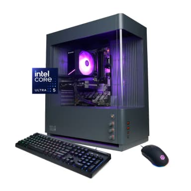 CyberPowerPC - Gaming Desktop - Intel Core Ultra 5 225F 2025 - NVIDIA GeForce RTX 5060 8GB - 16GB DDR5 Memory - 1TB SSD Storage - Gray