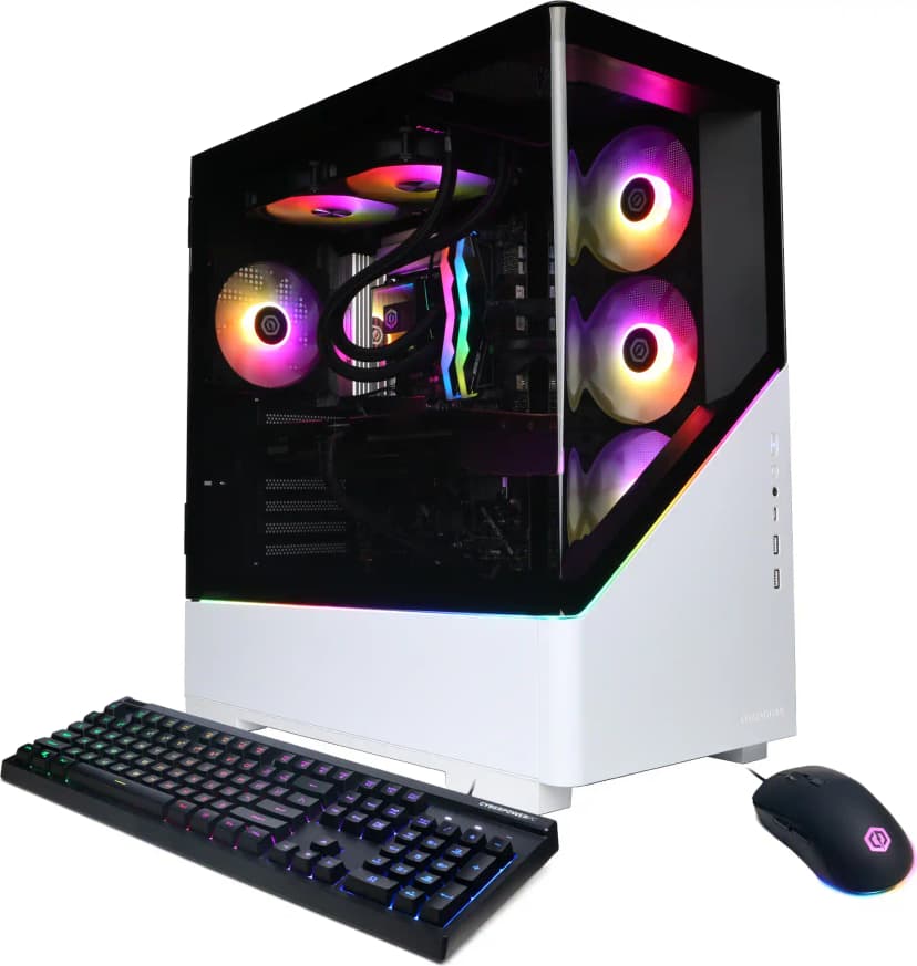 CyberPowerPC - Gaming Desktop - Intel Core Ultra 9 285 2025 - NVIDIA GeForce RTX 5070 Ti 16GB - 32GB DDR5 Memory - 2TB SSD Storage - White