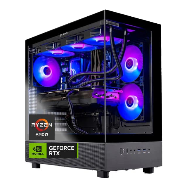 Skytech Gaming - Skytech AZURE3 Gaming Desktop - AMD Ryzen 7 9800X3D, 5080, 32GB 6000 MHz DDR5 RAM, 850W GOLD A3 PSU - Black