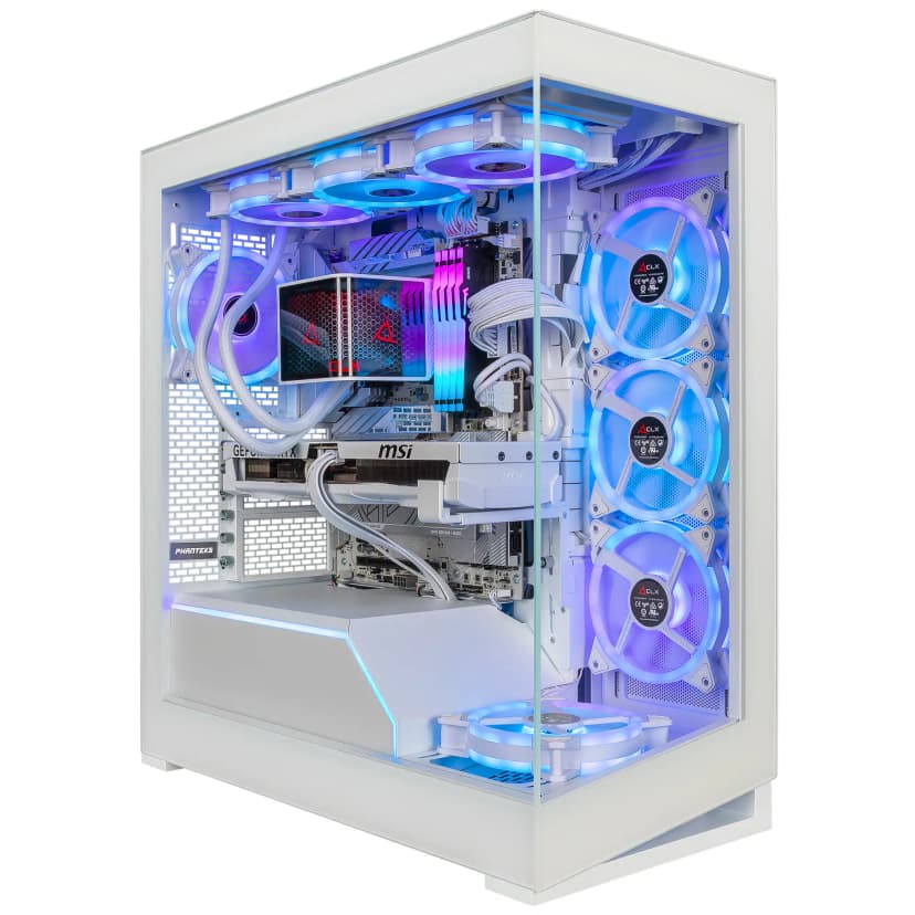 CLX - Horus Gaming Desktop - Intel Ultra 9 285K w/Tryx Panorama - 192GB DDR5 Memory, GeForce RTX 5080 16GB - 4TB NVMe SSD - White