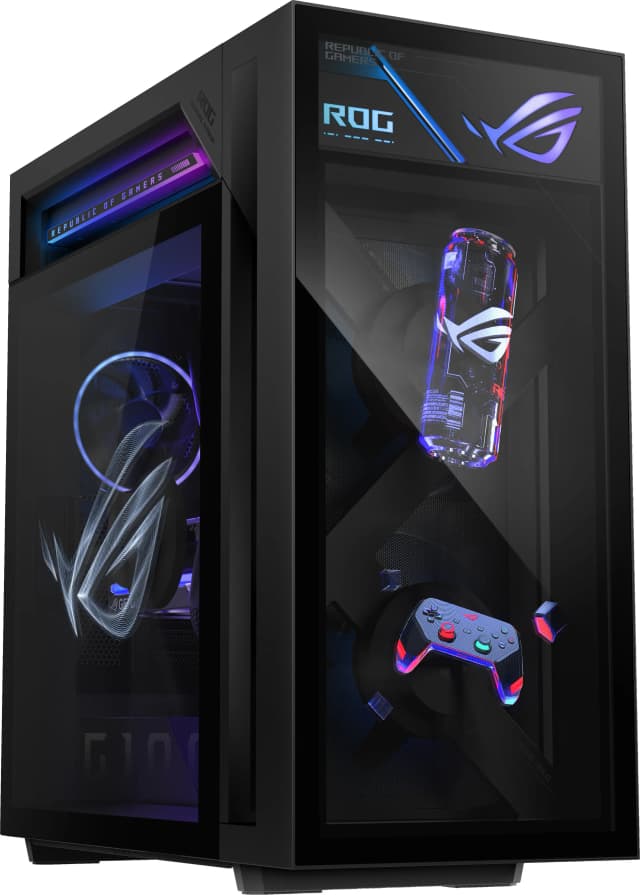 ASUS - ROG G1000 Gaming Desktop - AMD Ryzen 7 9800X3D (2026) - 32GB Memory - NVIDIA GeForce RTX 5080, 2TB Storage - Black