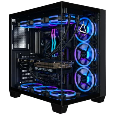 CLX - SET Gaming Computer - AMD Ryzen 7 9800X3D - 32GB DDR5 5600 Memory, GeForce RTX 5080 16GB - 2TB NVMe M.2 SSD - Black
