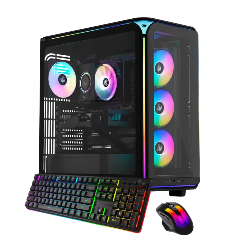 iBUYPOWER - Element Gaming Desktop PC - AMD Ryzen 7 8700F, NVIDIA GeForce RTX 5060 8GB, 16GB DDR5 RAM, 1TB NVMe SSD_EXBA7N5601 - Black