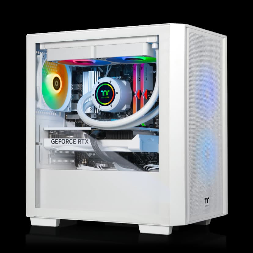 Thermaltake - LCGS Versa i570S Gaming Desktop Intel Core i9-14900KF 2025 32GB RGB Memory NVIDIA GeForce RTX 5070 1TB SSD NVMe M.2 WiFi - White