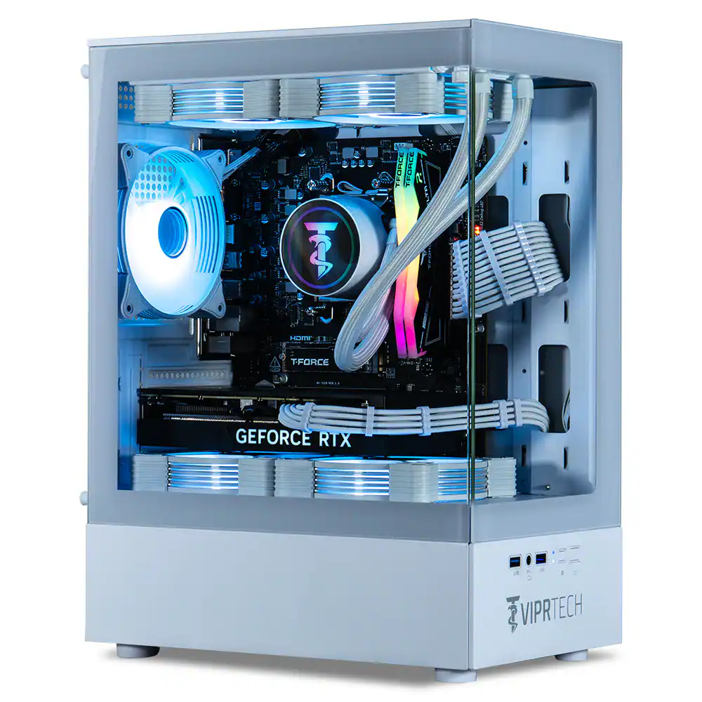 ViprTech - Reaper 1.0 Gaming PC - AMD Ryzen 7 8700F (5Ghz), RTX 5060 Ti 8GB, 16GB DDR5, 1TB SSD, Desktop Computer - White