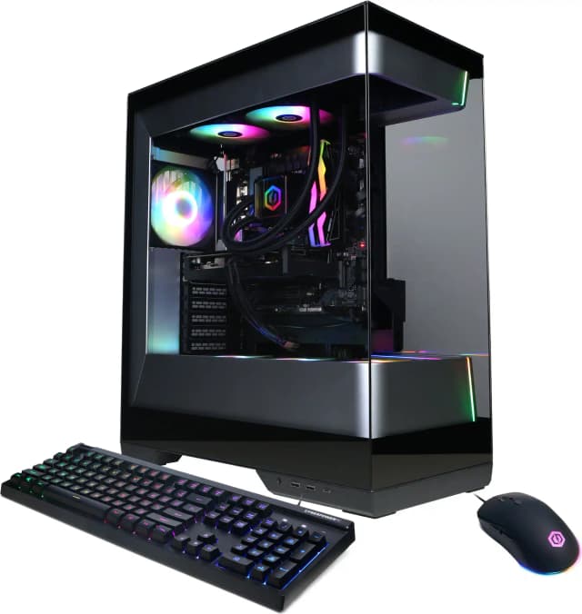 CyberPowerPC - Gaming Desktop - Intel Core Ultra 9 285 - AMD Radeon RX 9060 XT 16GB - 32GB DDR5 - 2TB PCIe 4.0 SSD - Black