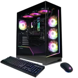 CyberPowerPC - Gaming Desktop - AMD Ryzen 9 9900X 2024 - AMD Radeon RX 9060 XT 16GB - 32GB DDR5 Memory - 2TB SSD Storage - Black