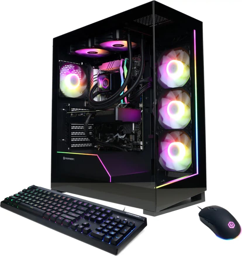 CyberPowerPC - Gaming Desktop - Intel Core Ultra 7 265KF 2024 - NVIDIA GeForce RTX 5070 12GB - 32GB DDR5 Memory - 2TB SSD Storage - Black