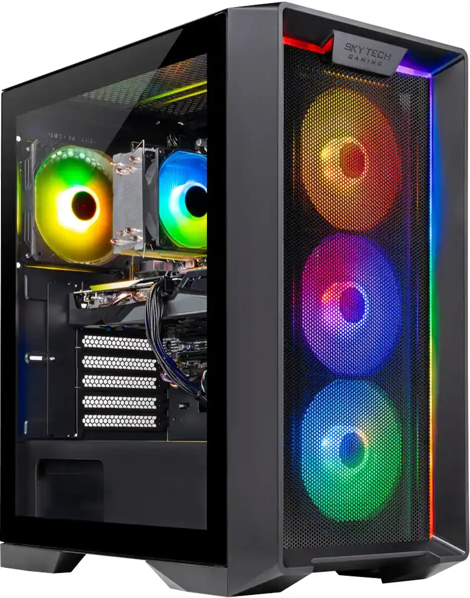 Skytech Gaming - Skytech NEBULA - AMD Ryzen 7 7700, 5060 Ti 8G, 32GB 6000 MHz DDR5 RAM, 650W GOLD PSU - Black