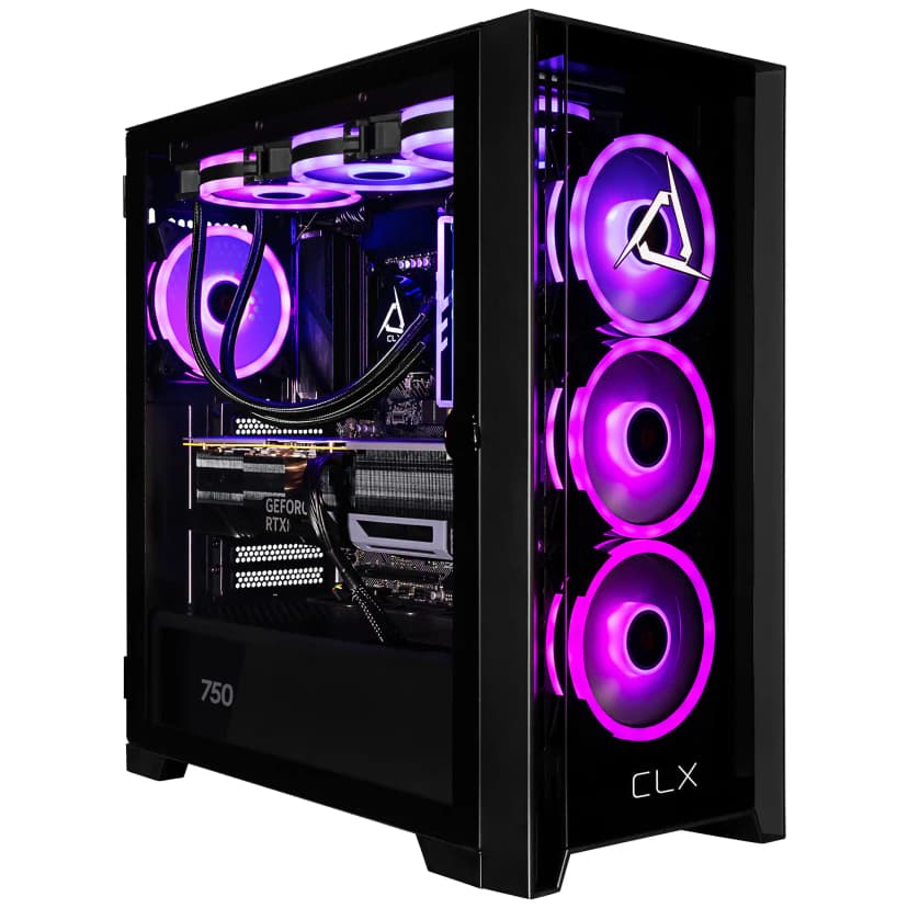 CLX - SET Gaming Desktop - Intel Core Ultra 7 265F - 32GB DDR5 5600 Memory - GeForce RTX 5070 - 2TB NVMe M.2 SSD - Black