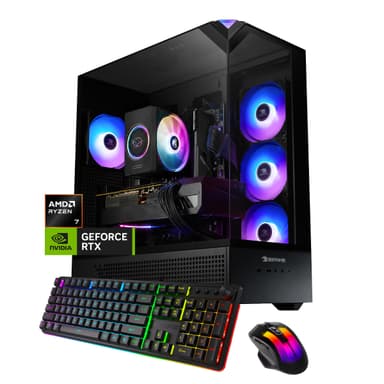 iBUYPOWER - Element Gaming Desktop PC - AMD Ryzen 7 8700F, NVIDIA GeForce RTX 3050 6GB, 16GB DDR5 RAM, 1TB NVMe SSD_EBA7N3501 - Black