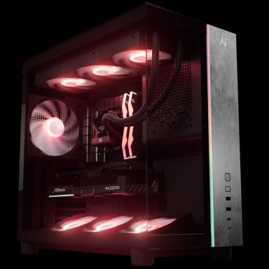 Andromeda Insights - AI AMD V3 Elite Pro Gaming PC RX 9070XT 16GB | Intel Core Ultra 7 265KF (5.5 GHz Boost) | 32GB DDR5 6000 | 2TB Gen4 SSD - Black