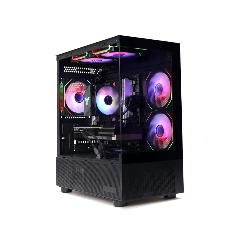 MXZ - Gaming PC Computer Intel I7 13700F,GeForce RTX4070,16GB DDR5 6000,NVME 1 T SSD, WIFI & Win 11 Pro Ready - Black
