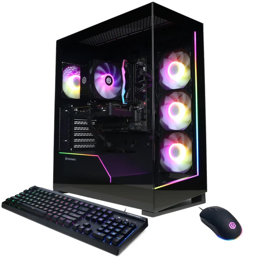 CyberPowerPC - Gaming Desktop - Intel Core Ultra 225F 2025 - NVIDIA GeForce RTX 5060 Ti 8GB - 16GB DDR5 Memory - 2TB SSD Storage - Black