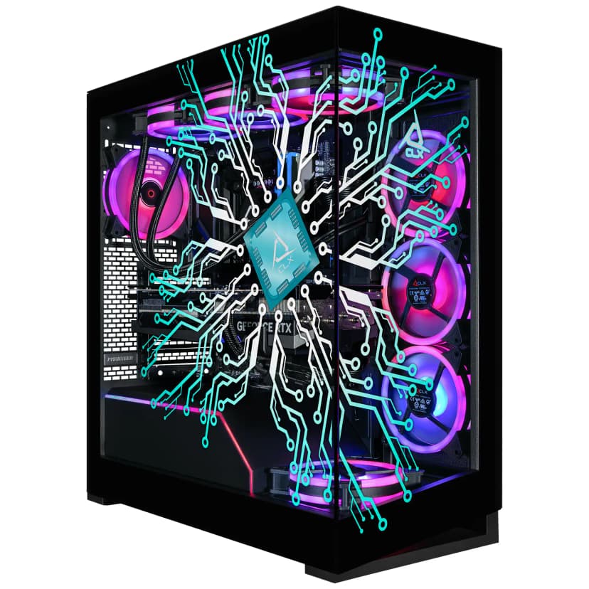 CLX - Horus Gaming Desktop-Intel Core Ultra 9 285K-64GB DDR5 Memory-GeForce RTX 5070 Ti-2TB NVMe M.2 SSD, 6TB HDD Storage - Black
