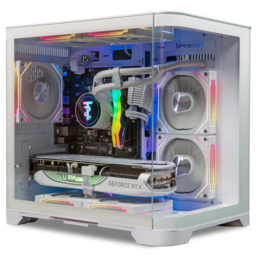ViprTech - Reaper 4.0 Liquid-Cooled PC - AMD Ryzen 7 8700F 5Ghz, RTX 5070 12GB, 32GB DDR5, 2TB SSD, Gaming Computer, W - White