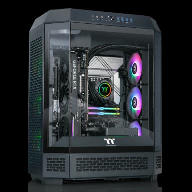 Thermaltake - Reactor 9080 Gaming Desktop AMD Ryzen 9 9900X3D 2025, 32GB Memory, NVIDIA GeForce RTX 5080, 2TB SSD NVMe M.2 - Black