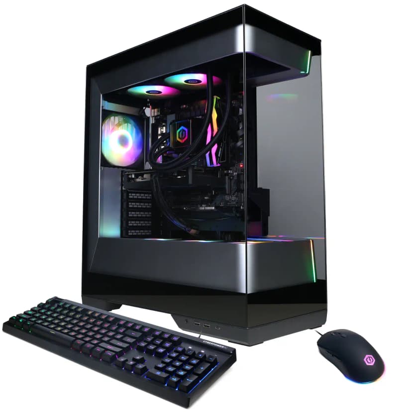 CyberPowerPC - Gaming Desktop - Intel Core Ultra 9 285 2025 - AMD Radeon RX 9060 XT 16GB - 32GB DDR5 Memory - 2TB SSD Storage - Black