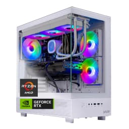 Skytech Gaming - Skytech AZURE3 Gaming Desktop - AMD Ryzen 7 9850X3D, 5080, 32GB 6000 MHz DDR5 RAM, 850W GOLD A3 PSU - White