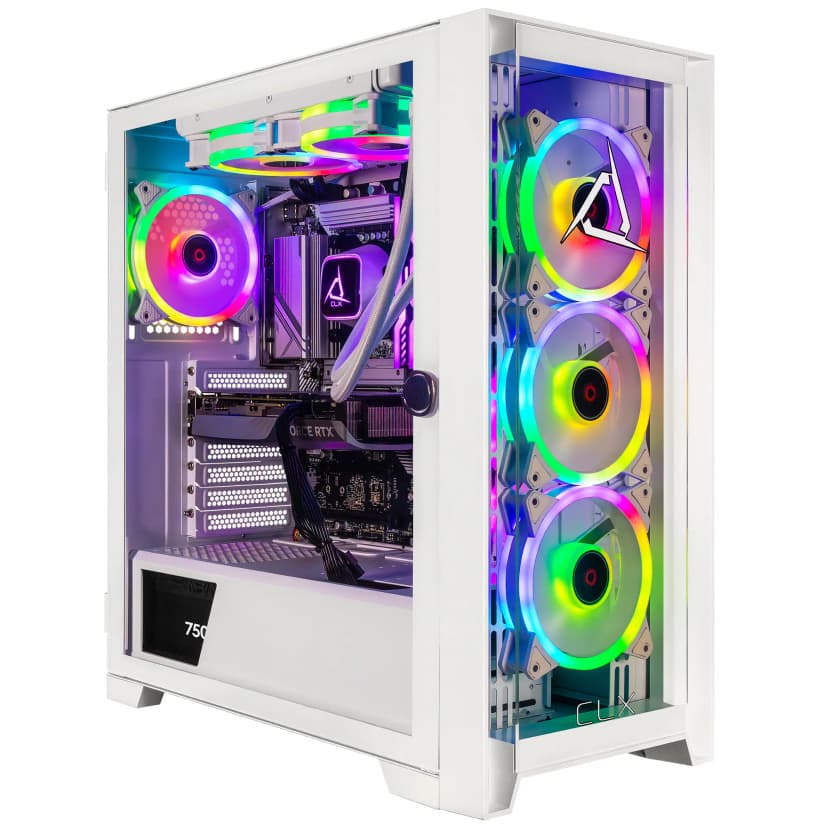 CLX - SET Gaming Desktop - Intel Core Ultra 7 265KF - 64GB DDR5 5600 Memory - GeForce RTX 5060 Ti 16GB - 2TB NVMe M.2 SSD - White