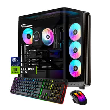 iBUYPOWER - Trace Gaming Desktop PC Intel Core Ultra 7 265F 2025 NVIDIA GeForce RTX 5060 8GB 32GB DDR5 1TB SSD Storage - Black