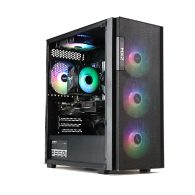 MXZ - Gaming PC Computer AMD Ryzen 5 5600X,GeForce RTX 4070,16GB DDR4,NVME 1T SSD,6RGB Fans,WIFI & Win 11 Pro Ready - Black