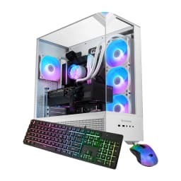iBUYPOWER - Element Gaming Desktop PC - AMD Ryzen 7 7800X3D, AMD Radeon RX 9070XT 16GB, 32GB DDR5 RGB RAM, 2TB NVMe SSD_EWA7R97XT01 - White