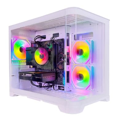 Periphio - Atlas Gaming PC,Ryzen 5 5500,AMD Radeon 6500XT GPU,16GB RAM,1TB SSD,WiFi,Windows 11,1080p,Computer - White
