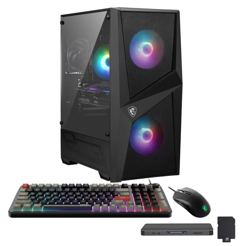 MSI - Upgraded - Codex R2 AI Gaming Desktop,Intel Core Ultra 7 265F,GeForce RTX 5070,16GB DDR5,1TB SSD+1TB Dock Set,Win 11 Pro - Black