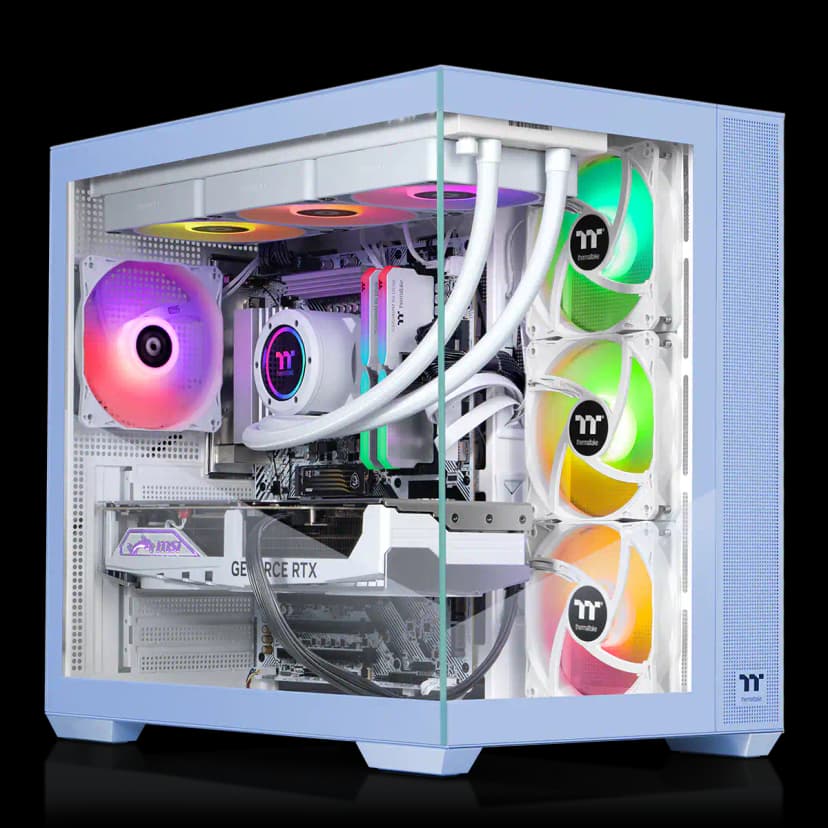 Thermaltake - LCGS View i1470TH-380 Gaming Desktop Intel Core i9-14900KF 2025 32GB DDR5 Memory NVIDIA GeForce RTX 5070 Ti 2TB NVMe M.2 - Blue